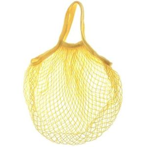 MZPOZB Draagbare Katoenen Mesh Tas 3Pcs Draagbare Katoen Winkelen Mesh Tas Herbruikbare Korte Handvat Boodschappentassen String Mesh Zakken Lichtgewicht Mesh Zakken, Geel, Eén maat