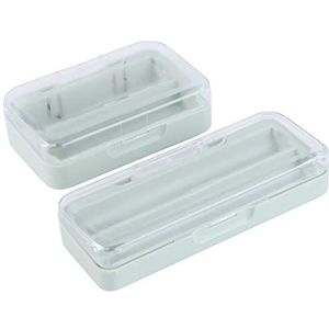 1 Set Plastic Lipstick Case Cosmetic Storage Box makeup storage case clear plastic container traveling makeup case lipstick organizer case travel toiletry containers clear lipstick (Color : Green)