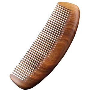 Houten, houten voor vrouwen, haarkam van hout met brede tanden, handgemaakte -haarontwarrer, voor krullend haar, hoofdhuidmassageapparaat, sandelhoutontwarringskam voor schoolrijp