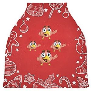 Rode Vogel Papegaai Baby Autostoelhoes Luifel Stretchy Nursing Covers Ademend Winddicht Winter Sjaal voor Baby Borstvoeding Jongens Meisjes