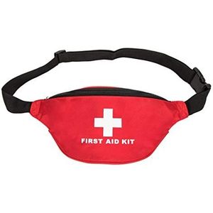 Jipemtra Ehbo-tas, lege rode EHBO-kit, tas, outdoor, reizen, reddingstas voor opslag, overlevingsmedicijntas voor auto, thuis, kantoor, sport, buitenshuis, Rode Fanny Pack, 11x5.5x3.5 inches, EHBO-tas
