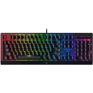 Razer BlackWidow V4 X (Green Switch) - Mechanisch Gaming-toetsenbord - Razer Snap Tap (mechanische groene schakelaars, 6 macrotoetsen, dubbelzijdige ABS-sleutelhoeden, RGB Chroma) SE Layout | Zwart