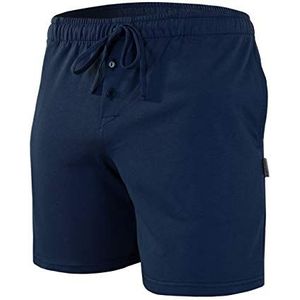 Sesto Senso Korte Pyjamabroek Slaappagbroek Katoen Heren 1-2 Pak Pyjama Bottom Nachtkleding XXL Blauw Donkerblauw