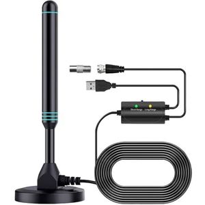 Draagbare 4K/1080P HD TV-antenne Met Signaalversterker, 480+ Mijl Binnen- En Buitenantenne, Magnetische Basis For DVB-T2 TV HDTV Bredere dekking(External Wave Switch)