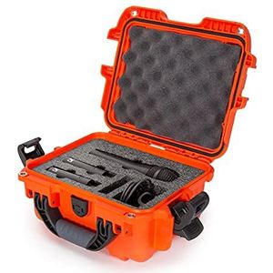 Nanuk 905 waterdichte harde koffer met schuiminzet voor Sennheiser Single XS Set - oranje