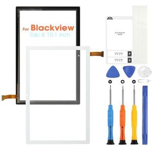 ARSSLY Touchscreen voor Blackview Tab 8 10,1 inch digitizer voor Blackview Tab 8E touchscreen, vervangende tablet, pc-sensor met reparatiekit (wit, zonder LCD-display)