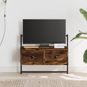 CBLDF TV-kast Wandmontage Gerookt Eiken 60,5x30x51 cm Engineered Wood