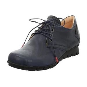 Think! Menscha chroomvrij gelooide, duurzame veterschoenen voor dames, 8040 Navy Combi, 40 EU