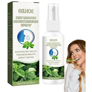 Droge Mondspray,Mint Hydraterende Mondverzorgingsspray | Draagbare producten voor verlichting van droge mond voor mannen en vrouwen, natuurlijke verfrissende ademspray voor mondverzorging Virtcooy