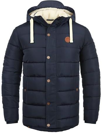 Blend - BHFrederic - Winterjas - Marineblauw - Gewatteerd - Met Afneembare Capuchon