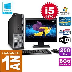 Dell PC 3020 SFF Core I5-4570 RAM 8 GB harde schijf 250 GB WiFi W7 display 19 inch (gereviseerd)