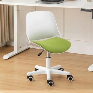 Bureaustoel, ergonomisch computerbureau, mesh stoel met middenrug, draaibaar, met voetensteun, verstelbare draaibare rolstoel met wielen, in hoogte verstelbaar, for slaapkamer(Green)
