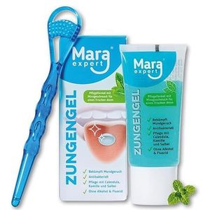 Tongreiniger + medische tonggelset - bestrijdt bacteriële tongvoeringen | tongschraper met tongborstel | slechte adem bestrijden | tongschraper | reinigt en verzorgt de tong