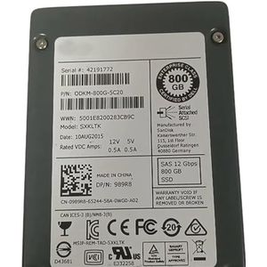 HIHSYEWYB 1 Stks 989R8 Voor 800G SSD SAS 12G 2.5 ''0DKM-800G-5C20 Opslag Harde Schijf