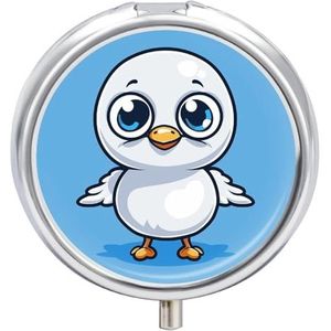 Big Eyed Seagull Pill Box Pil Case Pil Organizer Geneeskunde Pil Organizer Wekelijkse Pil Organizer Pil Houder Kleine Pil Case Pil Containers Pil Houder voor Portemonnee