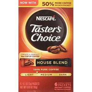 Nescafe Taster's Choice House Blend Instantkoffie 6 zakjes voor één portie 18g