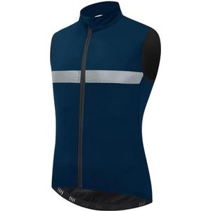 Veiligheidskleding hoge zichtbaarheid Wintervesten Mouwloze warme fleecekleding Buitensporten Beschermende veiligheidswerkkleding(Color:Blue,Size:XXXL)