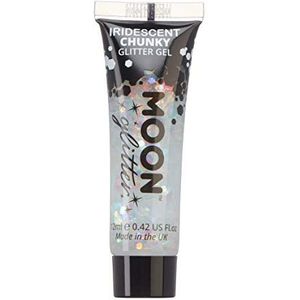 Moon Glitter Glittergel voor gezicht en lichaam, 12 ml, wit, glitter voor gezicht.