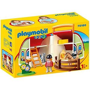 PLAYMOBIL 1.2.3 Mijn meeneem manege - 70180