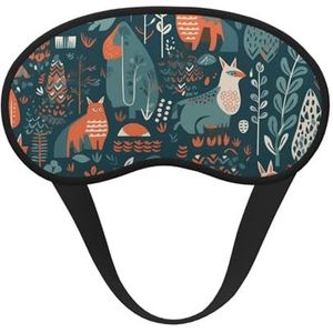 Slaapoogmasker voor dames en heren, zacht, comfortabel slaapmasker, verduisterend, slaapoogbedekking voor reizen, yoga, dutje, werk, Scandinavische dieren