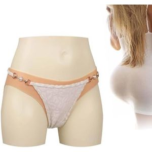 FSYH Nep vagina kut slipje korte driehoek verbergen gaffel siliconen ondergoed kan plassen en ingevoegd voor transgender cosplay,Brown color,Basic