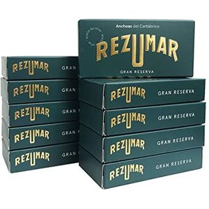Rezumar - Gran Riserva - Gourmet Cantabrische Ansjovisfilets in Olijfolie - 10 Pakjes van 50 Gram