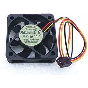 SCYHGLM Koelventilator voor RB5015BM 5cm 12V 0.25A 3Wire 5015, Cooler Fan RB5015BM 50x50x15mm 3Wire