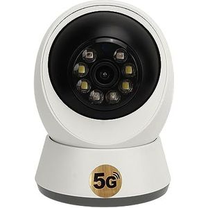 Beveiligingscamera voor Thuis, 1080P HD Nachtzicht 2-weg Audio Menselijke Bewegingsdetectie 360 ​​graden Panoramische Opnames, 5G WiFi-bewakingscamera (EU-stekker)