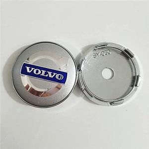 4-delige Naafdoppen voor Volvo 60mm, Wieldecoratiedeksel, Wieldoppen, Naafdop, Stof/Waterdicht/Slijtvast/Met logo