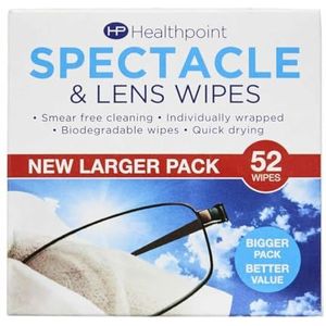 Healthpoint Spectacle Doekjes, Extra Value 52 Pack, 2 Packs (104 Doekjes!)