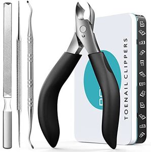 RONAVO Toenail Clippers for Thick Nails (Zwarte set (voor dikke nagels))