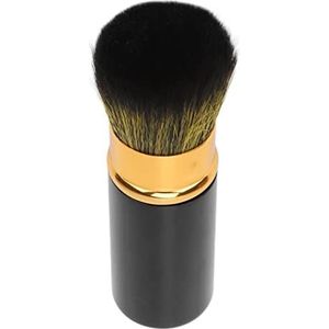 Intrekbare Make -upborstel Draagbaar Zacht Haar Losse Poederborstel voor Make -upartiesten Synthetische Vezelblush & Cosmetisch Gereedschap, Zwart (BLACK)