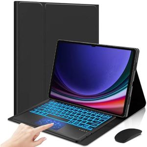 Toetsenbordhoes voor Lenovo Tab P12 Pro 12.6"" 2021 (TB-Q706F/TB-Q706Z), 7 Kleuren Achtergrondverlichting, Magnetisch Afneembaar Draadloos Toetsenbord met Bluetooth-Muis