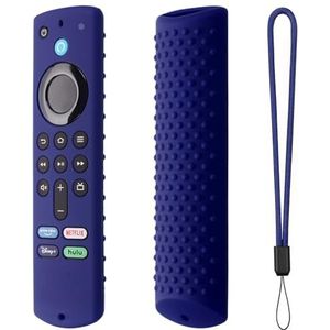 2022 Lichtgevende siliconen beschermhoes voor Fire TV Stick (3e generatie) Derde Generatie/4K 2021/4K MAX Afstandsbediening Anti-Drop Stofdicht Case Shell (Donkerblauw)