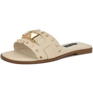 NINE WEST Griyen Platte damessandalen, Crème 150, 40 EU