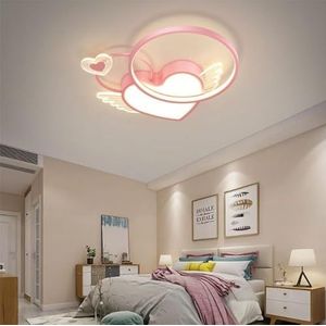 LONGDU Leuke hartvormige plafondlampen Creatief Warm Romantisch LED-plafondlamp Modern huis Kleurrijk Dicht bij plafond Verlichtingsarmaturen Persoonlijkheidskunst Scandinavisch Kinderslaapkamer Plafo