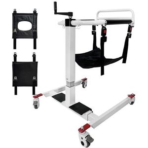 Patiënt lift transferstoel, auto rolstoeloverdrachtsapparaten, in hoogte / breedte verstelbaar, 4-in-1 draagbare transferrolstoel voor volwassenen, ouderen