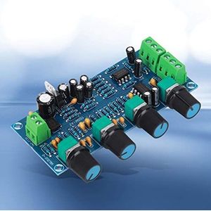 AUDIO MODULE CONTROL BOAD, DC 12-24V Pre-Amp Versterker Audiokaart, Aanpassing Voorversterker HIFI-versterker voor Treble, Midrange, Bass, Totaal Volume, Ondersteuning NE5532-versterker