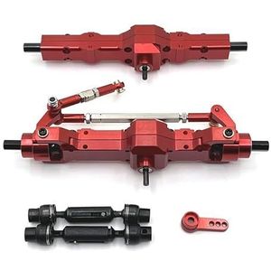 WPL1/10 C74 1/16 afstandsbediening auto onderdelen metalen upgrade voor- en achteras aandrijfas Upgrade Onderdelen accessoires(Red)