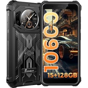 FOSSiBOT F101 PRO Robuuste smartphone 15+128GB Android 13 5,45"" HD+ 1,32” scherm, 10600mAh robuuste mobiele telefoon, IP68 IP69K, 24+8MP camera Robuuste telefoon Dual SIM 4G ontgrendeld GPS/OTG