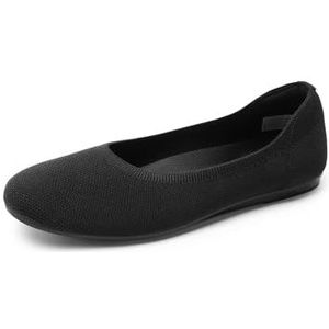 DREAM PAIRS Sdfa2423w Ballerina's voor dames, Zwart, 36.5 EU