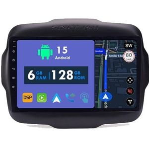RoverOne Autoradio GPS voor Jeep Renegade 2016 2017 2018 Carplay Android Auto Stereo Hoofdeenheid Bluetooth WiFi Radio Speler Sat Navigatie