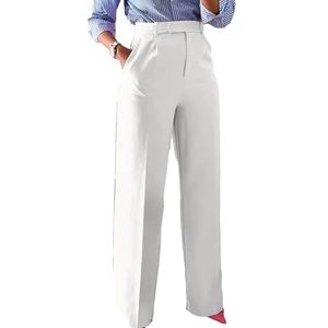 yk8fass Casual pak broek rc-7031, Wit, M