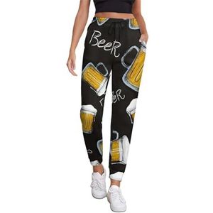 Bier Drinken Saint Patricks Joggingbroek Voor Vrouwen Hoge Taille Joggers Casual Lounge Broek Met Zakken Voor Workout Running