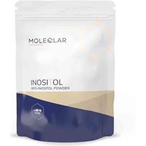 MoleQlar Myo-inositol poeder 300 gram - gecertificeerd en zuiver inositol met stabiel stofgehalte - 5 gram per portie - voorraad voor 60 dagen