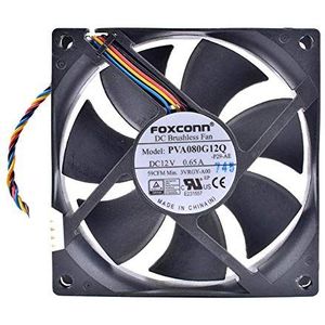 N / A Cooling Fan PVA080G12Q, Server Cooler Fan PVA080G12Q 12V 0.65A, PWM Computer CPU High Air Volume Cooling Fan voor 80x80x25mm