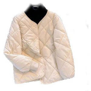 Cellars Winter lichtgewicht warme damesstijl losse dons katoenen jassen dames casual herfstmouwen korte uitloper (Color : D, Size : Large)