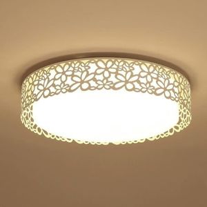 LONGDU LED-plafondlamp, variabel licht modern wit inbouw plafondlamp, eenvoudig skelet rond ontwerp, creatieve plafondlamp for slaapkamer kantoor trap hotel woonkamer keuken hal