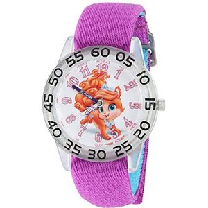 Disney Girl's 'Palace Pet' Quartz Plastic and Nylon Watch, Color:Purple (Model: W002840)