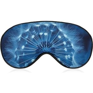 Blauw paardenbloem oogmasker voor dames en heren, ademend en verstelbare oogbedekking, ultrazacht slaapmasker, lichtgewicht reisblinddoek voor vliegtuig, dutje, nachtslapen